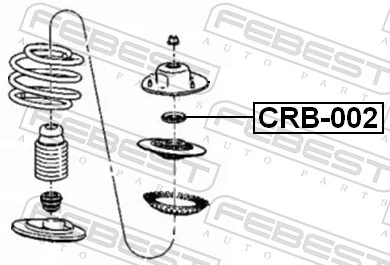 CRB002 Febest Підшипник опори амортизатора