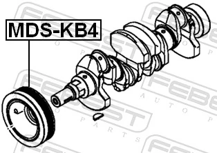 MDSKB4 Febest Демпфер колінвалу