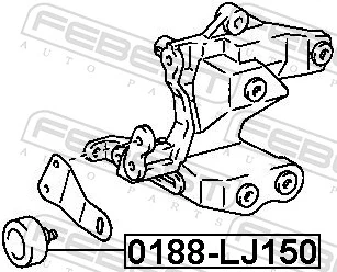 0188LJ150 Febest Ролик приводного ременя, паразитний