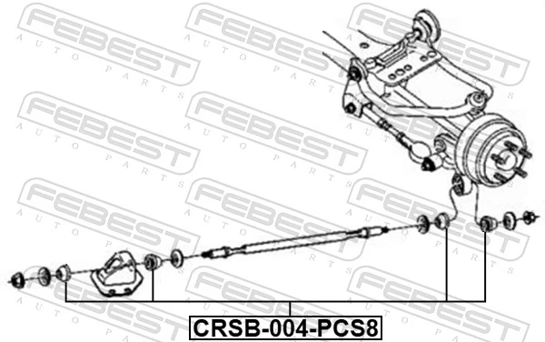 CRSB004PCS8 Febest Сайлентблок задньої реактивної тяги