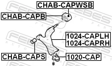 CHABCAPS Febest Сайлентблок переднього нижнього важеля