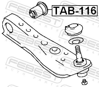 TAB116 Febest Сайлентблок переднього нижнього важеля