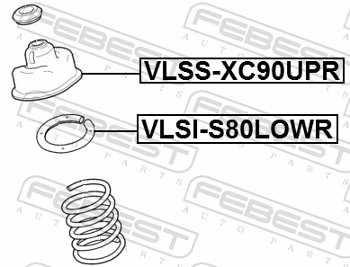 VLSSXC90UPR Febest Опора амортизатора