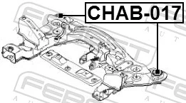 CHAB017 Febest Сайлентблок балки моста