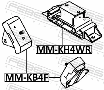 MMKH4WR Febest Опора кпп