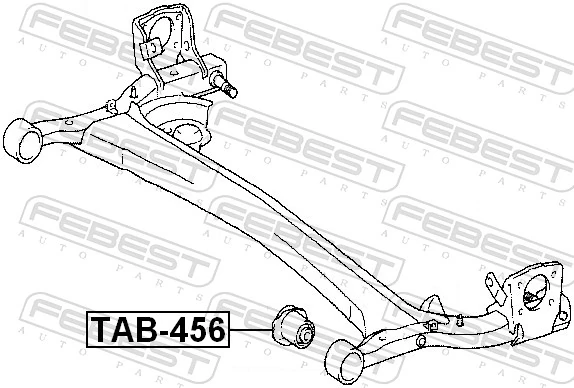 TAB456 Febest Сайлентблок балки моста