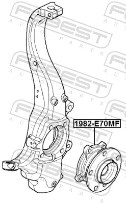 1982E70MF Febest Маточина (передня)