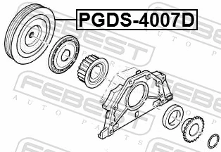 PGDS4007D Febest Демпфер колінвалу