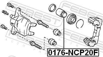 0176NCP20F Febest Поршень гальмівного супорта переднього