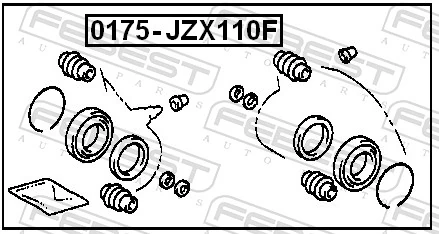 0175JZX110F Febest Ремкомплект гальмівної системи