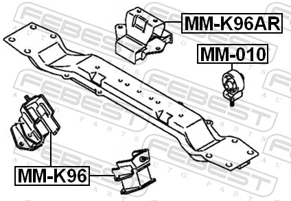 MM010 Febest Подушка трансмісії, опора роздавальної коробки