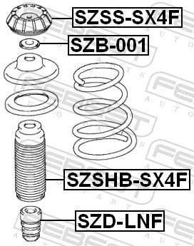 SZSSSX4F Febest Кріплення переднього амортизатора