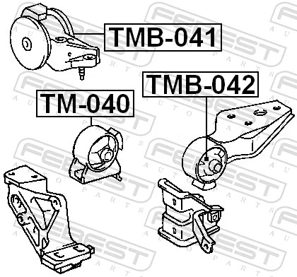 TMB041 Febest Права подушка мотора