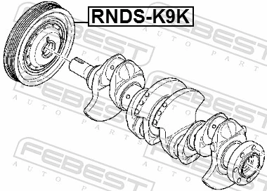 RNDSK9K Febest Демпфер колінвалу