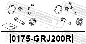 0175GRJ200R Febest Ремкомплект заднього гальмівного супорта