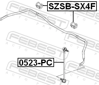 SZSBSX4F Febest Втулка стабілізатора переднього