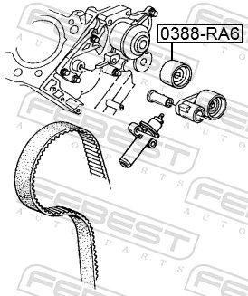 0388RA6 Febest Паразитний провідний ролик