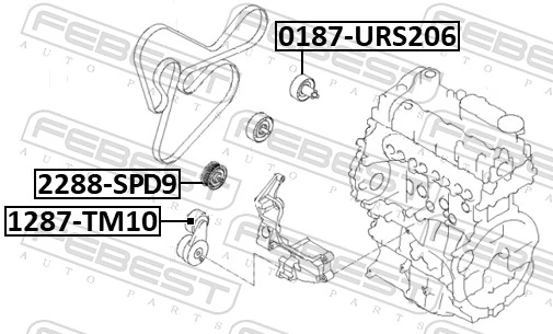 Ролик приводного ременя, паразитний Parts-Mall PSAC038