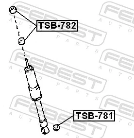 TSB782 Febest Втулка штоку переднього амортизатора