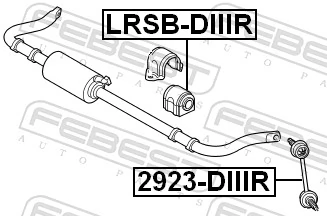 2923DIIIR Febest Тяжка стабілізатора, заднього