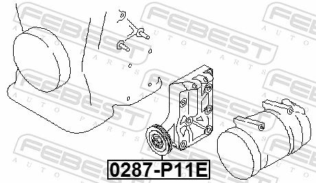 Ролик натяжителя ременя агрегатів на Nissan Almera I N15