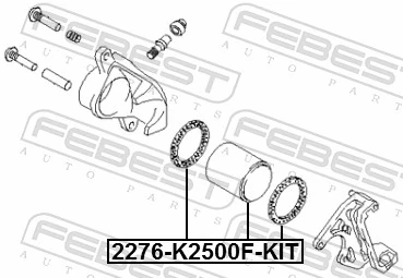 2276K2500FKIT Febest Ремкомплект гальмівної системи