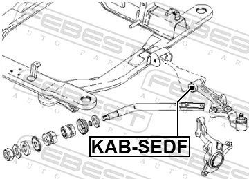 KABSEDF Febest Сайлентблок переднього нижнього важеля