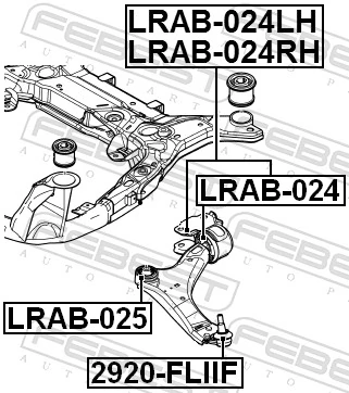 LRAB024 Febest Сайлентблок переднього нижнього важеля
