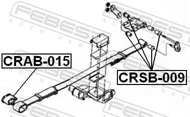 CRSB009 Febest Сайлентблок сережки ресори