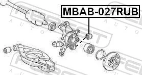 MBAB027RUB Febest Сайлентблок задньої підвіски