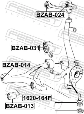 BZAB031 Febest Сайлентблок переднього нижнього важеля