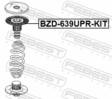 BZD639UPRKIT Febest Проставка (гумове кільце) пружини задньої, верхня