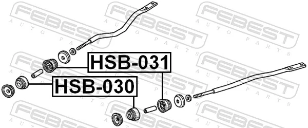 HSB031 Febest Сайлентблок переднього нижнього важеля
