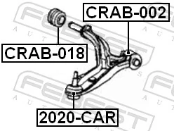 CRAB018 Febest Сайлентблок переднього нижнього важеля