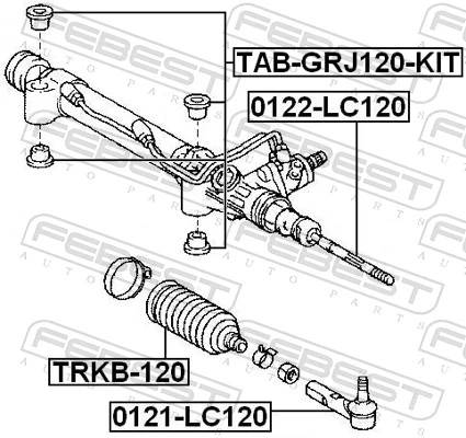TRKB120 Febest Пильник рульової