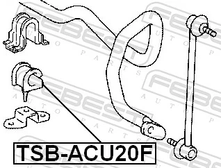 TSBACU20F Febest Втулка стабілізатора переднього