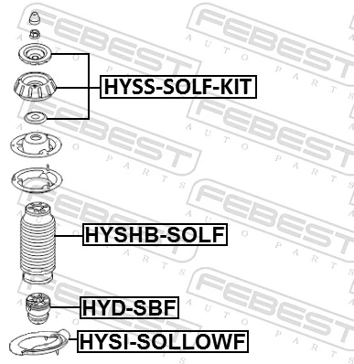 HYSHBSOLF Febest Пильник стійки передньої