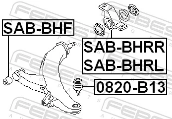 SABBHF Febest Сайлентблок переднього нижнього важеля