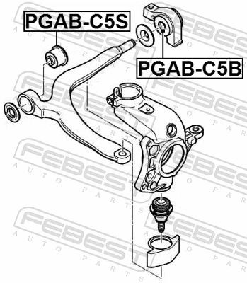 PGABC5B Febest Сайлентблок переднього нижнього важеля