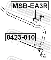 MSBEA3R Febest Прокладка стабільзатора заднього