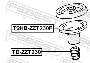 TSHBZZT230F Febest Пильник стійки передньої