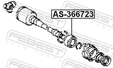AS366723 Febest Підвісний підшипник передньої піввісі