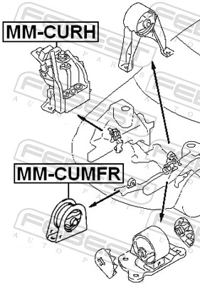 MMCUMFR Febest Подушка передньої опори двигуна
