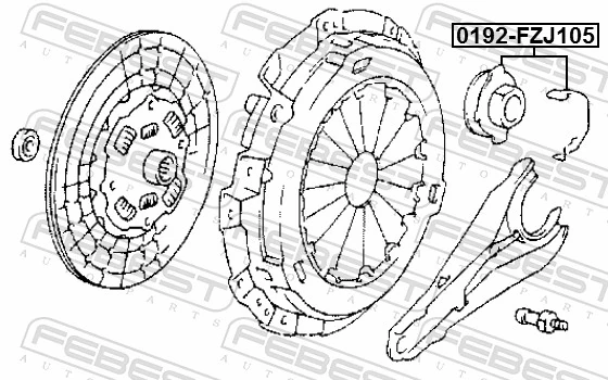 0192FZJ105 Febest Підшипник ковзання зчеплення
