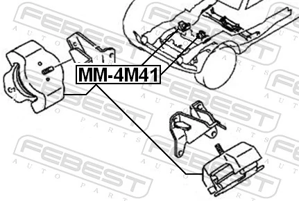 MM4M41 Febest Подушка (опора) двигуна, ліва/права