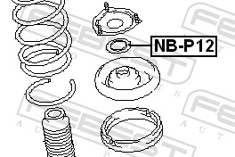 NBP12 Febest Підшипник опори амортизатора