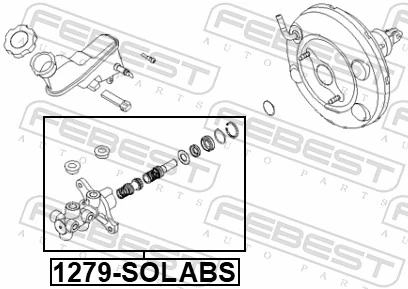 1279SOLABS Febest Циліндр гальмівний, головний