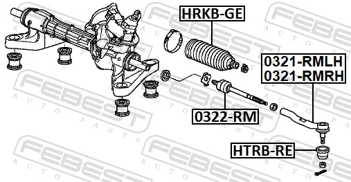 Купити 53540T0AA12 Honda Рульовий наконечник