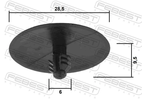 B22125 Romix Кліпса термоізоляції капота