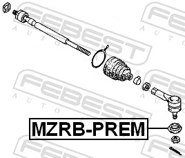 MZRBPREM Febest Пильник рульового наконечника